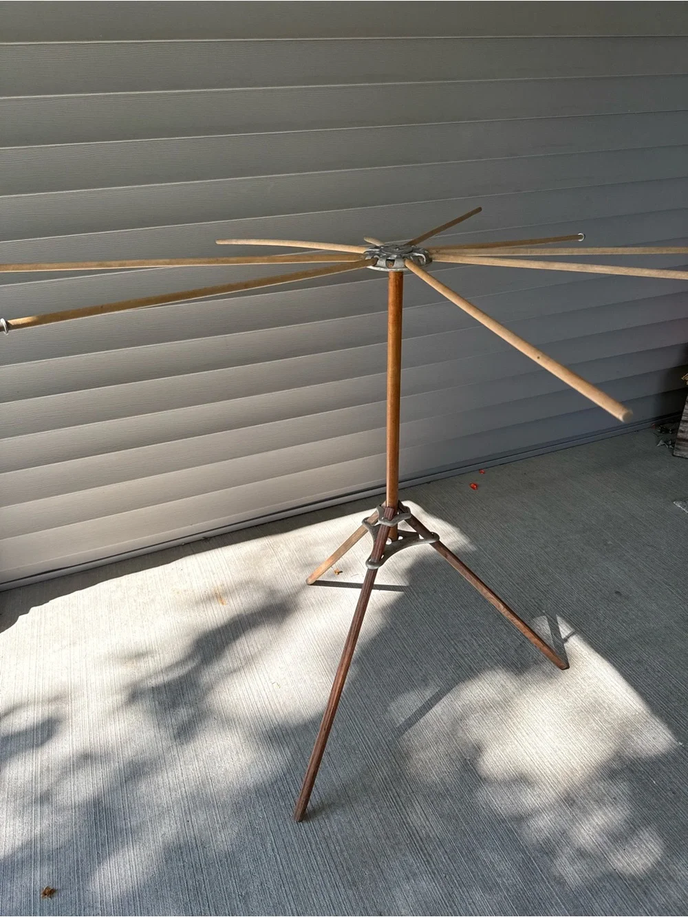 Artmoore Co 1920's Wood & Metal Collapsible Clothes/Artwork/Herbs Drying Rack